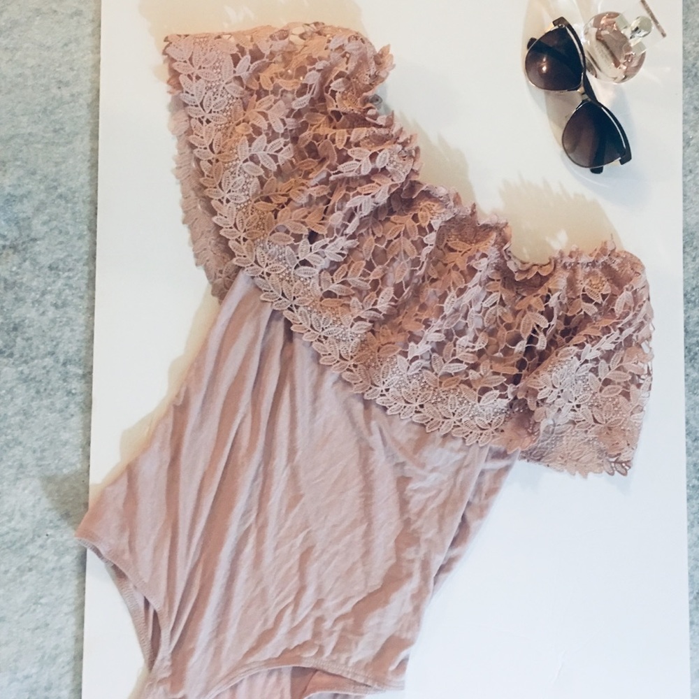 Pink Blush Bodysuit-Haute Monde-Size Medium